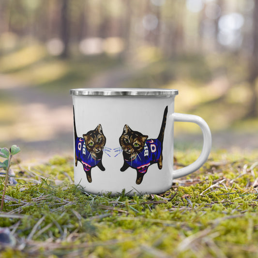 Buffalo Bills kitty cat Enamel Mug